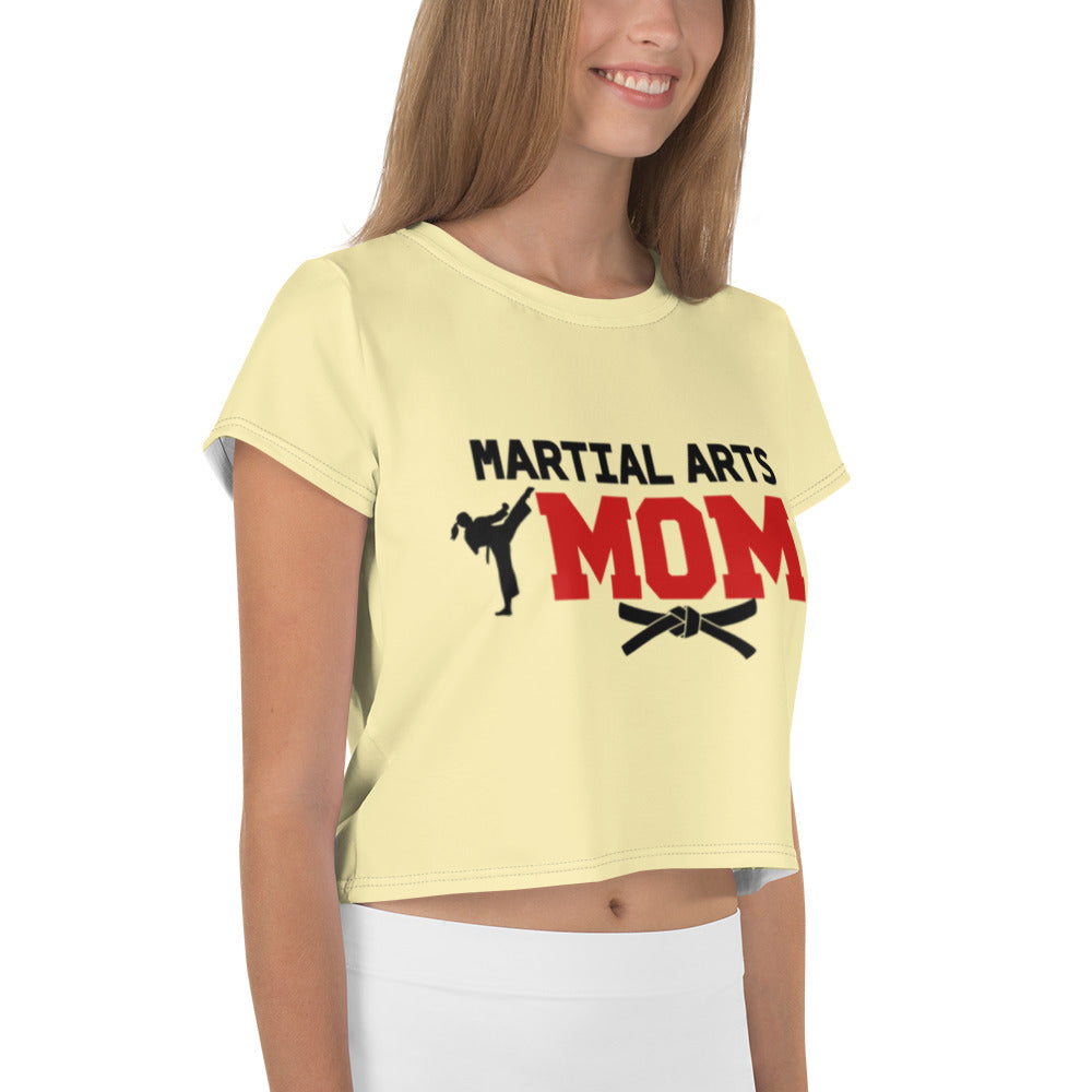 MARTIAL ARTS MOM - All-Over Print Crop Tee