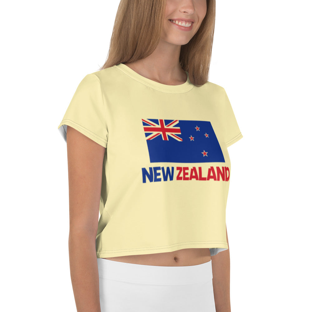NEW ZEALAND - All-Over Print Crop Tee