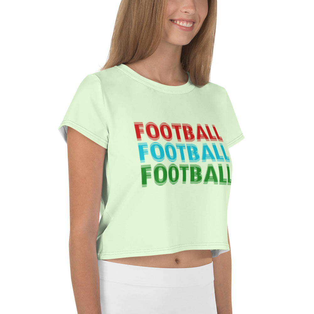 FOOTBALL - All-Over Print Crop Tee