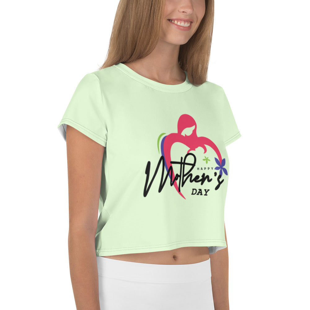 HAPPY MOTHER'S DAY - All-Over Print Crop Tee