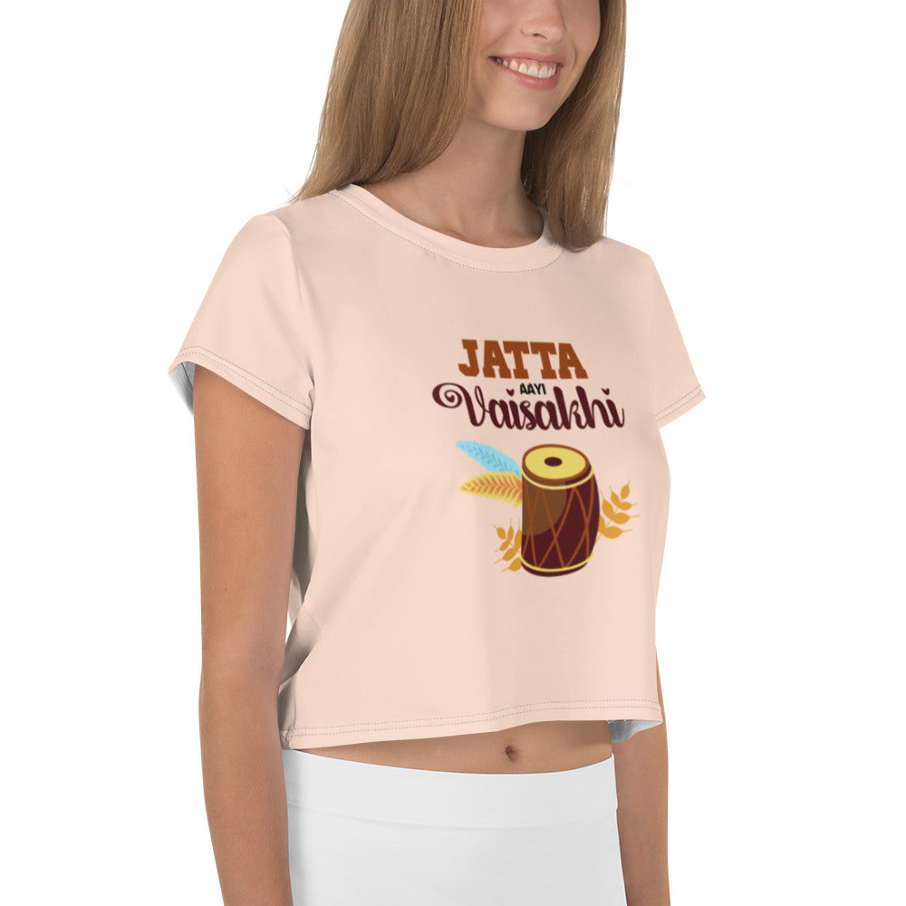 JATTA AAYI VAISAKHI - All-Over Print Crop Tee