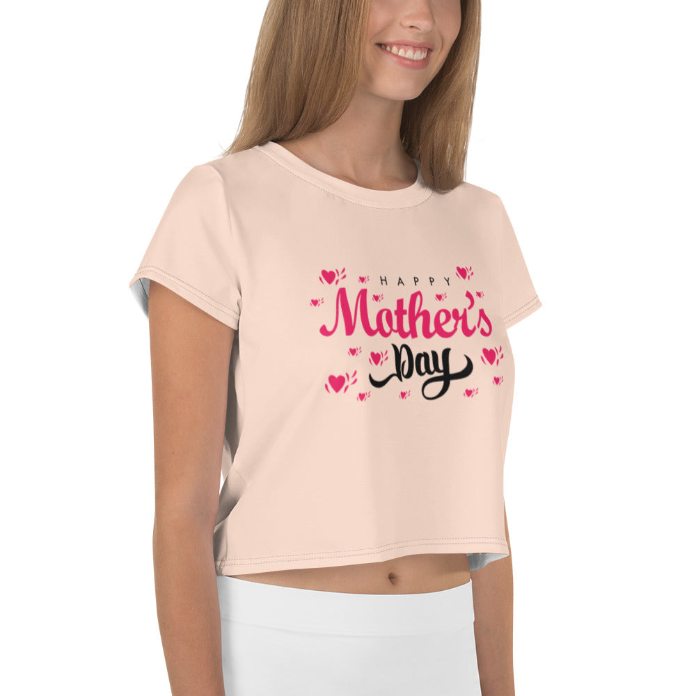 HAPPY MOTHER'S DAY - All-Over Print Crop Tee