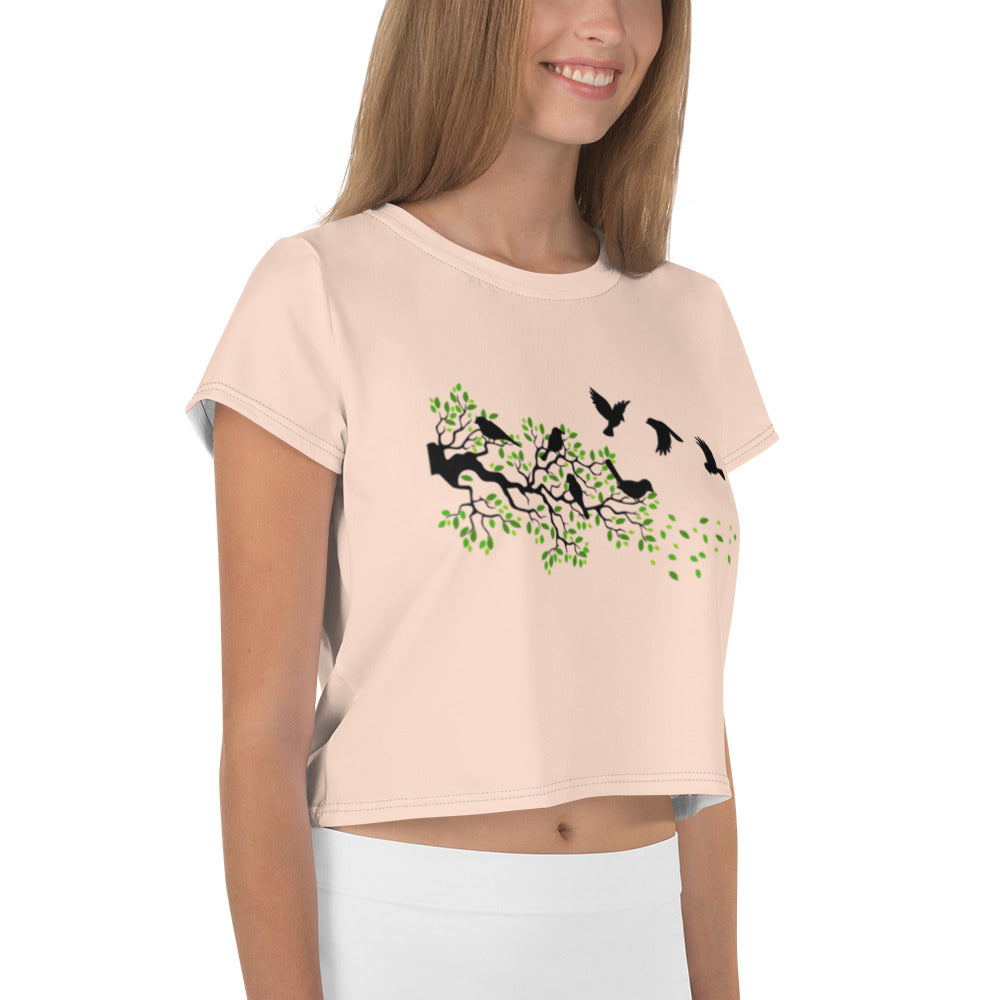 SPARROWS - All-Over Print Crop Tee