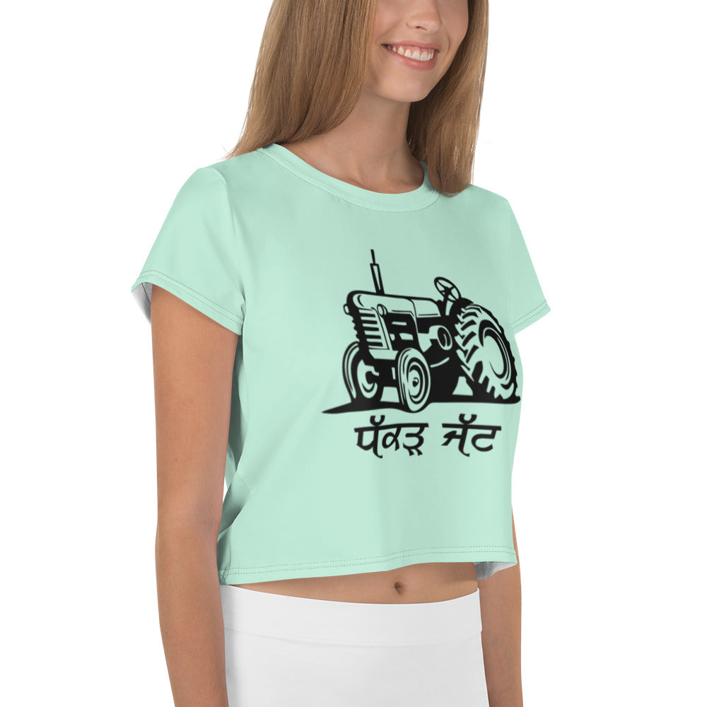 DHAKAR JATT - All-Over Print Crop Tee