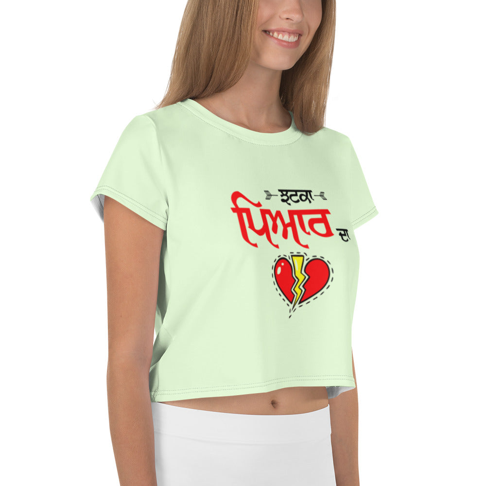 JHATKA PYAR DA - All-Over Print Crop Tee