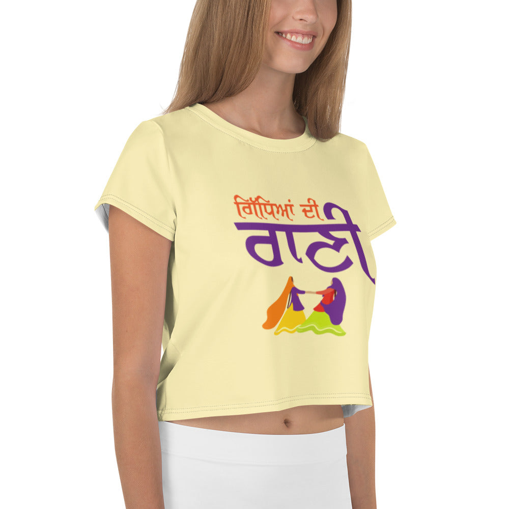 GIDHEYAN DI RANI - All-Over Print Crop Tee