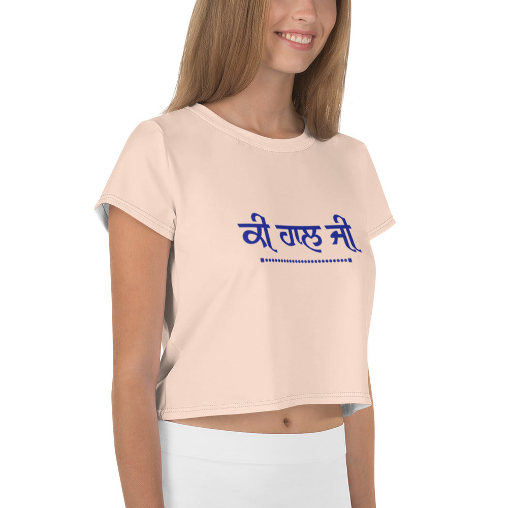 KI HAAL JI - All-Over Print Crop Tee