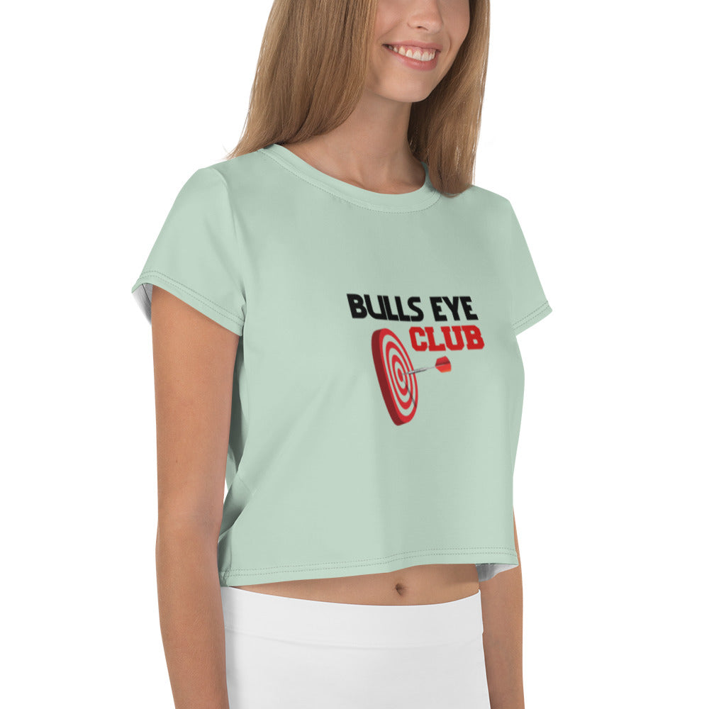 BULLS EYE CLUB - All-Over Print Crop Tee