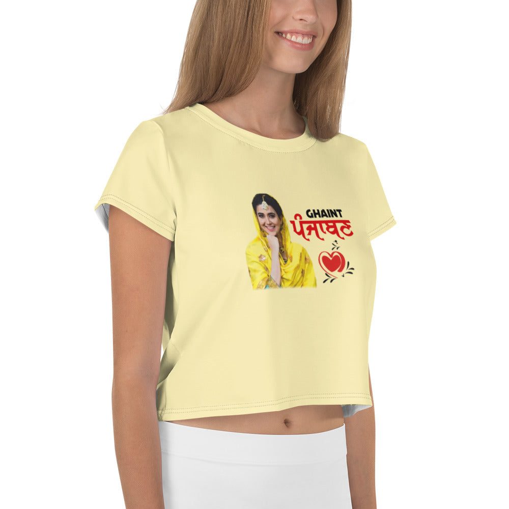 GHAINT PUNJABAN - All-Over Print Crop Tee