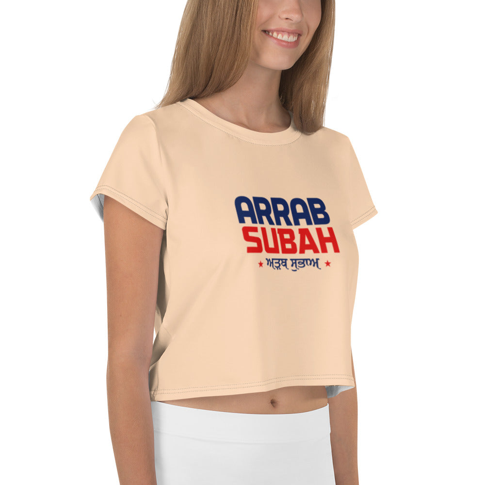 ARRAB SUBAH - All-Over Print Crop Tee