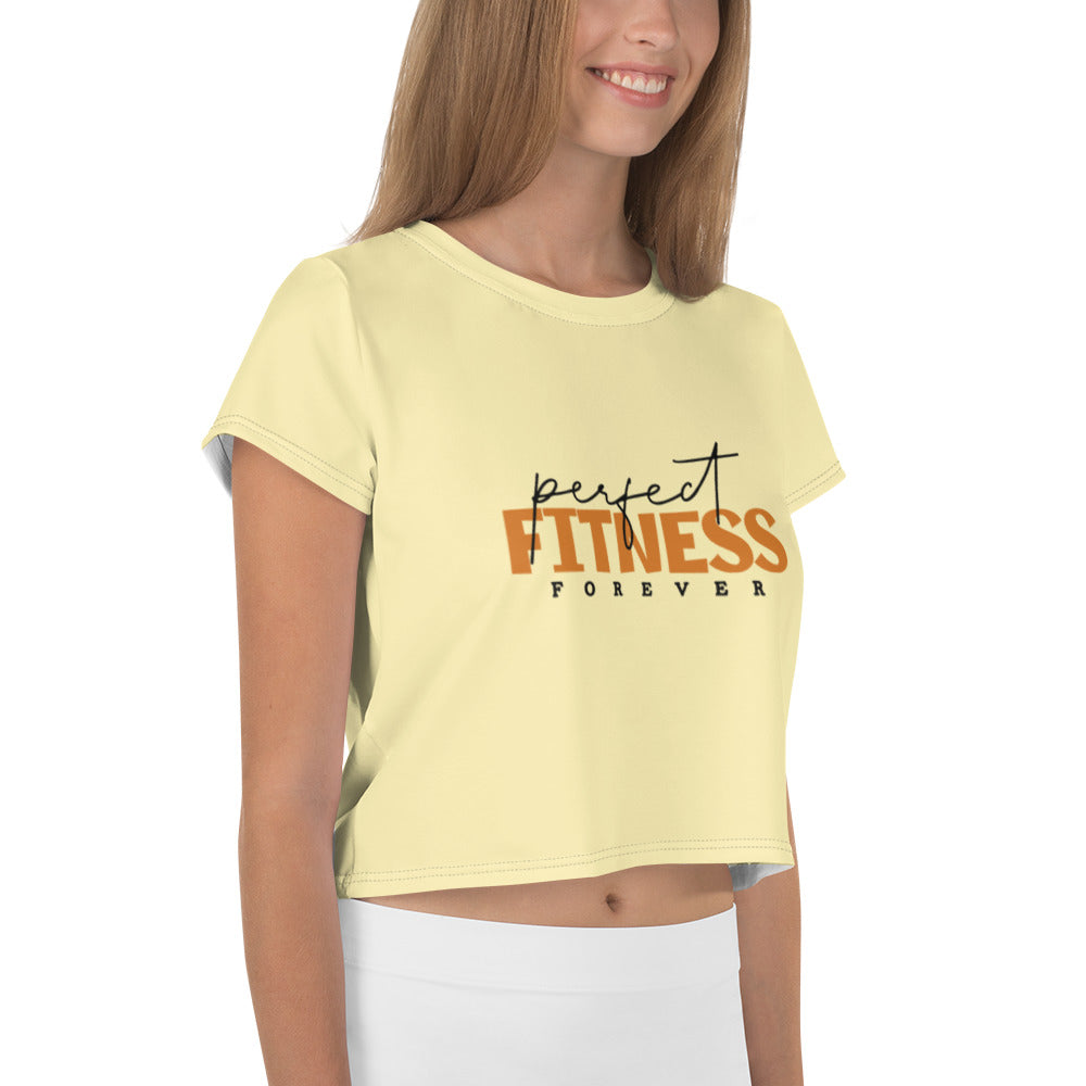 PERFECT FITNESS FOREVER - All-Over Print Crop Tee