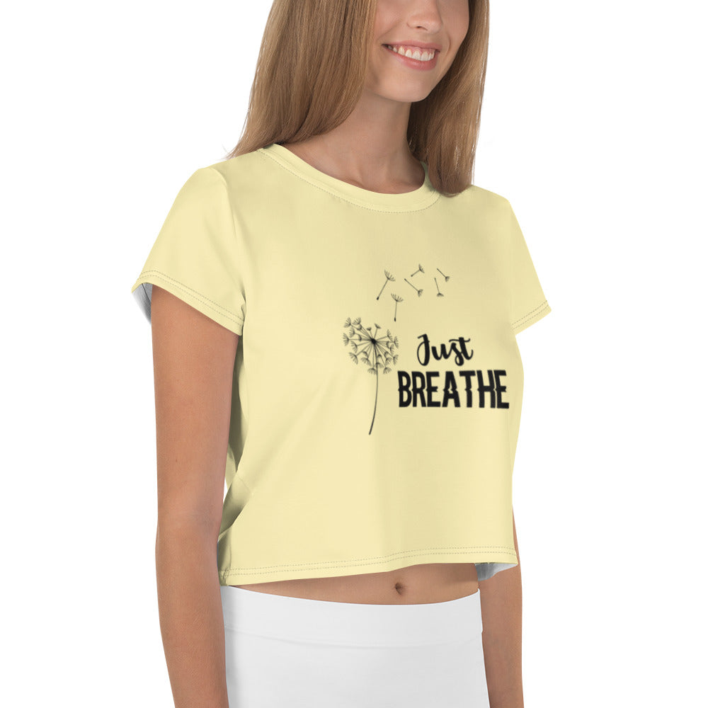 JUST BREATHE - All-Over Print Crop Tee