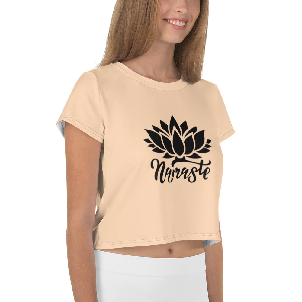 NAMASTE - All-Over Print Crop Tee