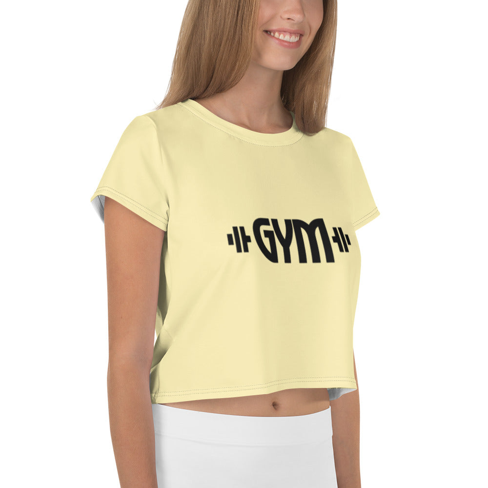 GYM - All-Over Print Crop Tee