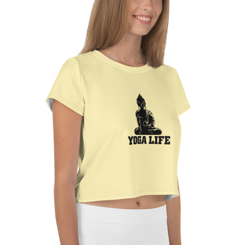 YOGA LIFE - All-Over Print Crop Tee