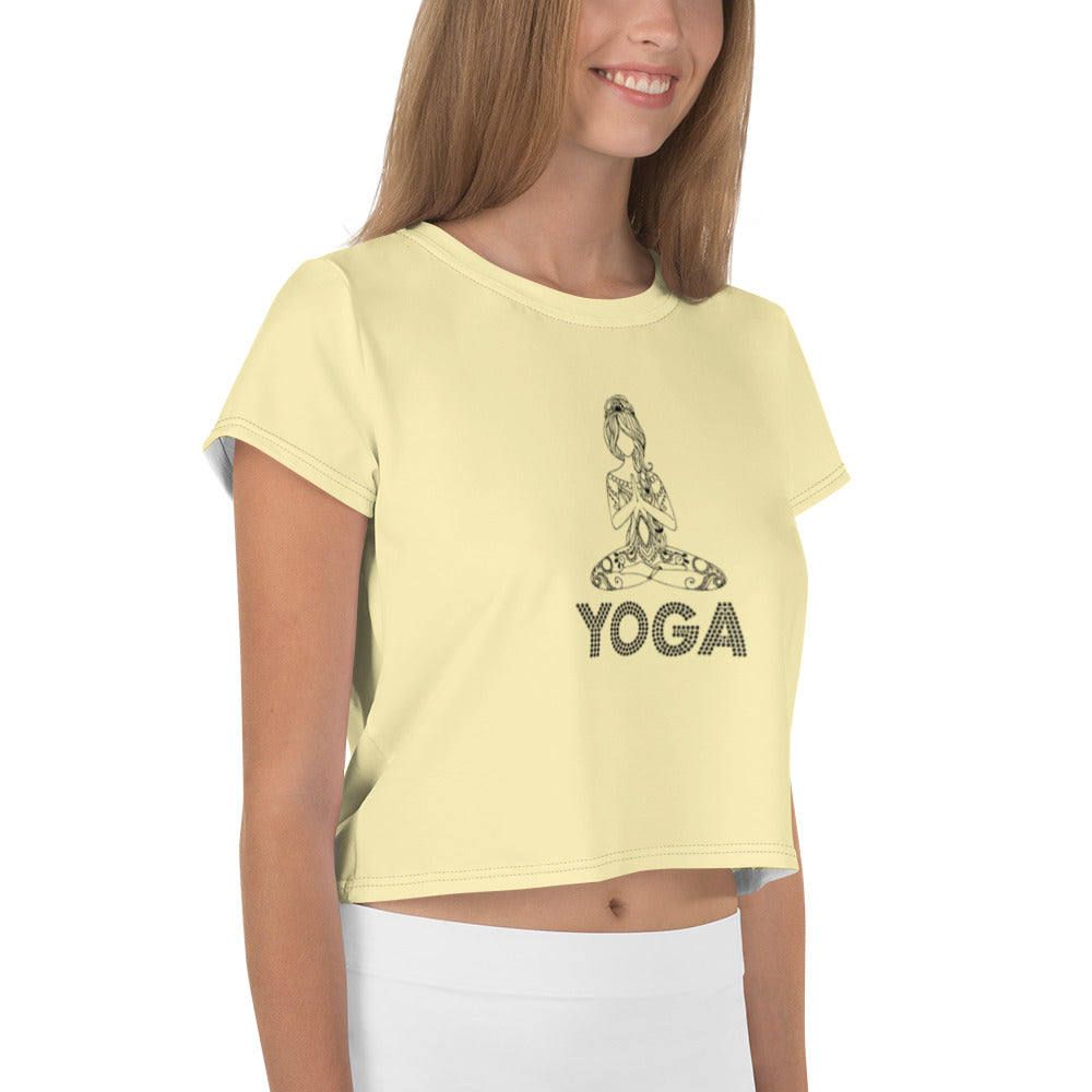 YOGA - All-Over Print Crop Tee