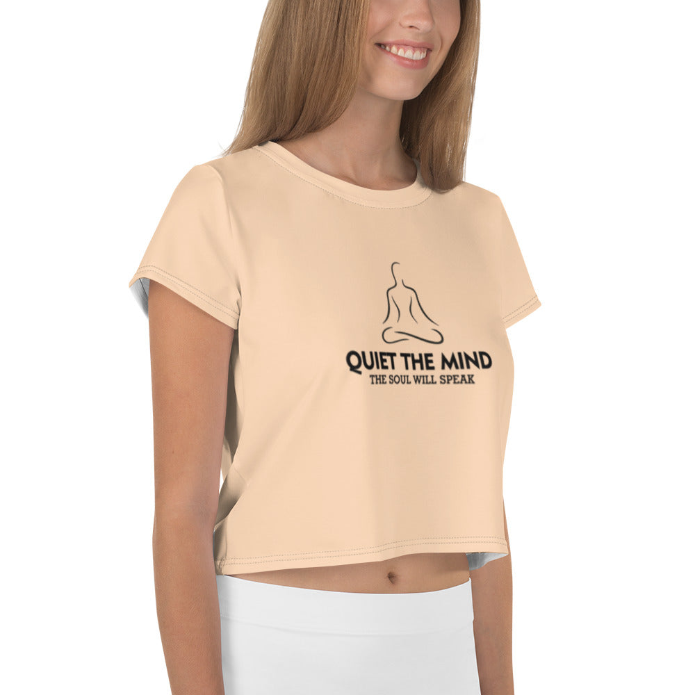 QUIET THE MIND - All-Over Print Crop Tee