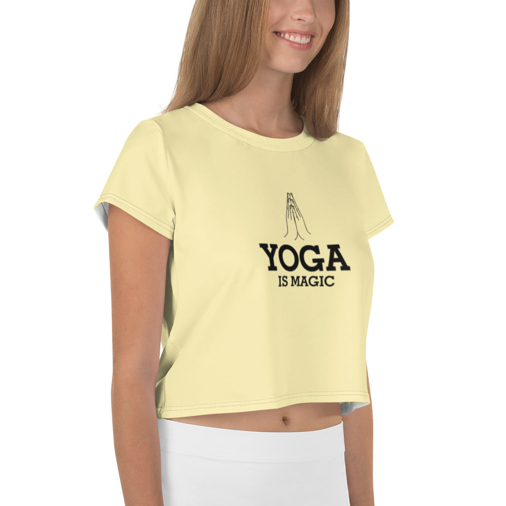 YOGA IS MAGIC - All-Over Print Crop Tee