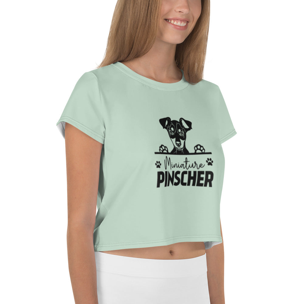 MINIATURE PINSCHER - All-Over Print Crop Tee