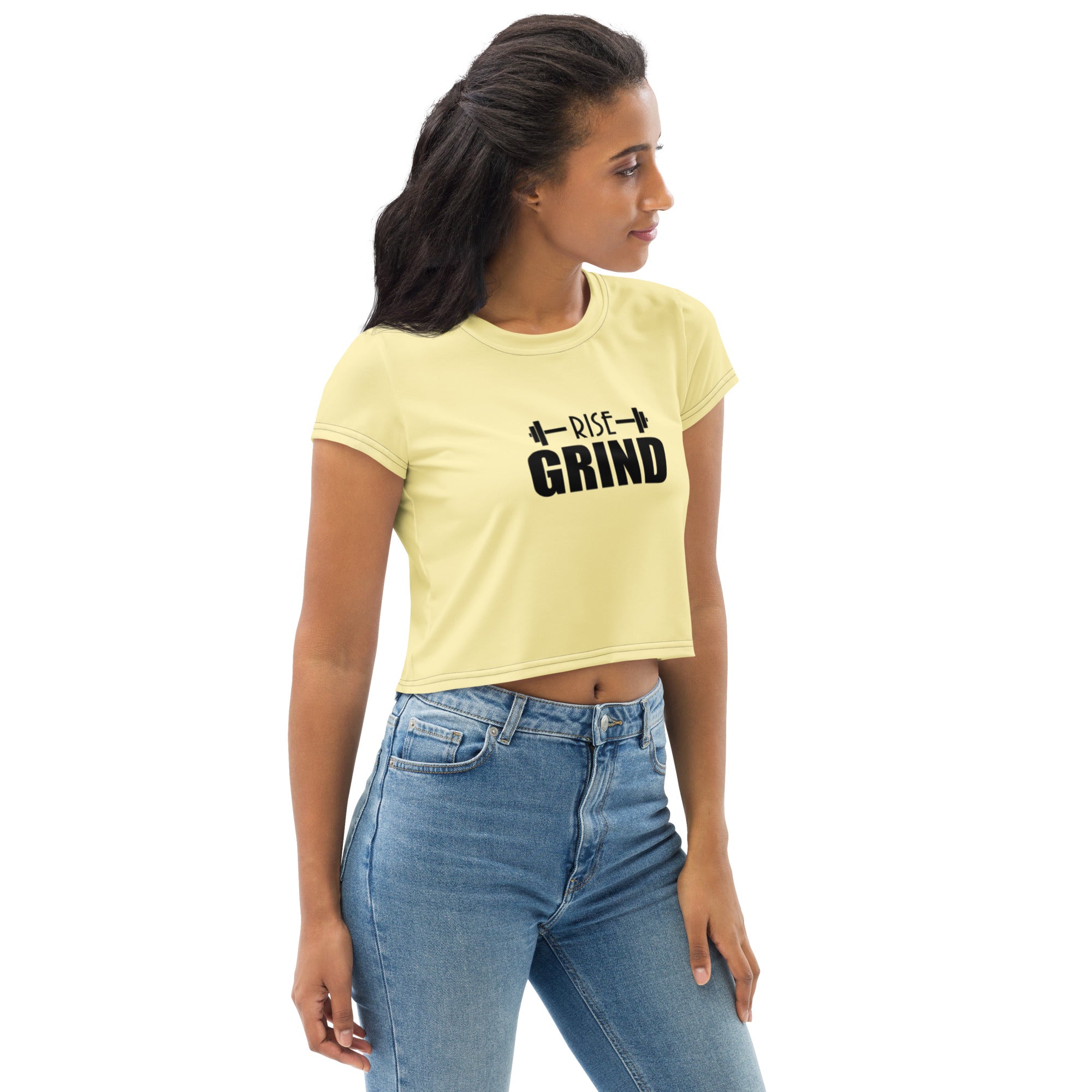 RISE GRIND - All-Over Print Crop Tee