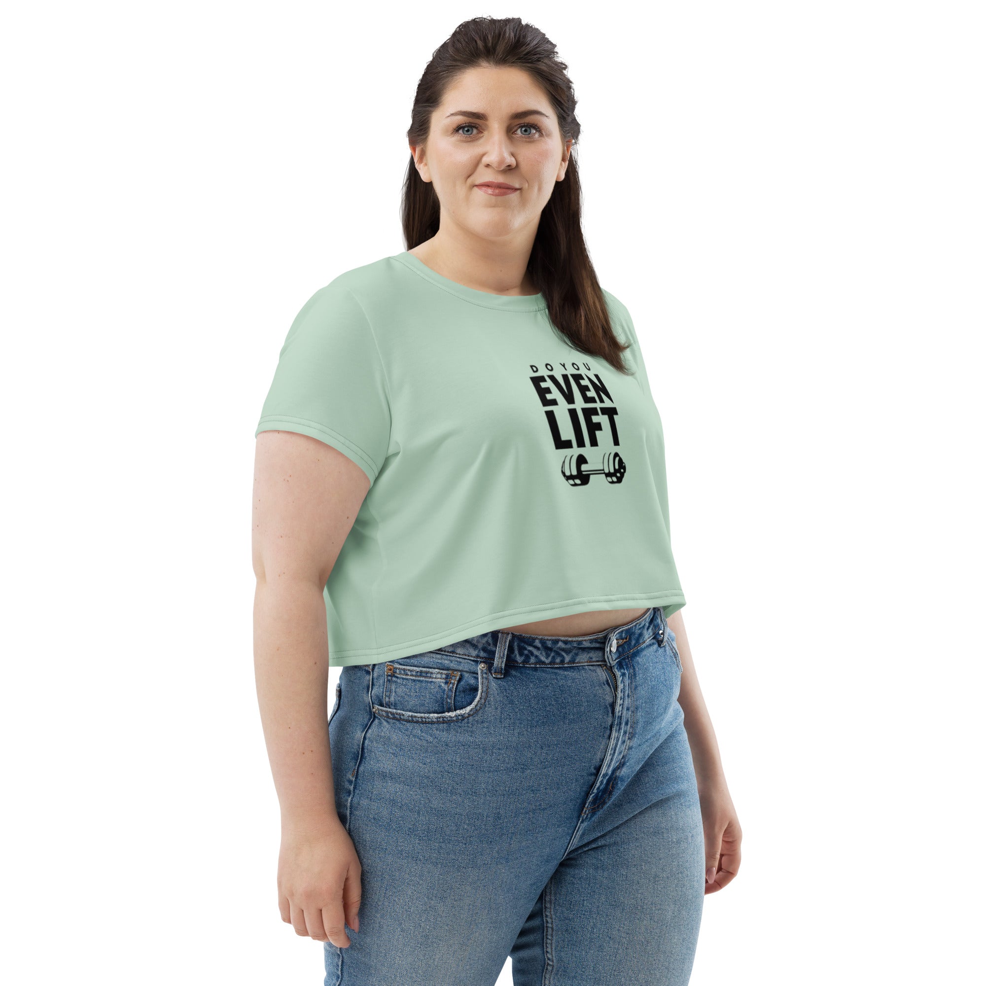 DO YOU EVEN LIFT - All-Over Print Crop Tee