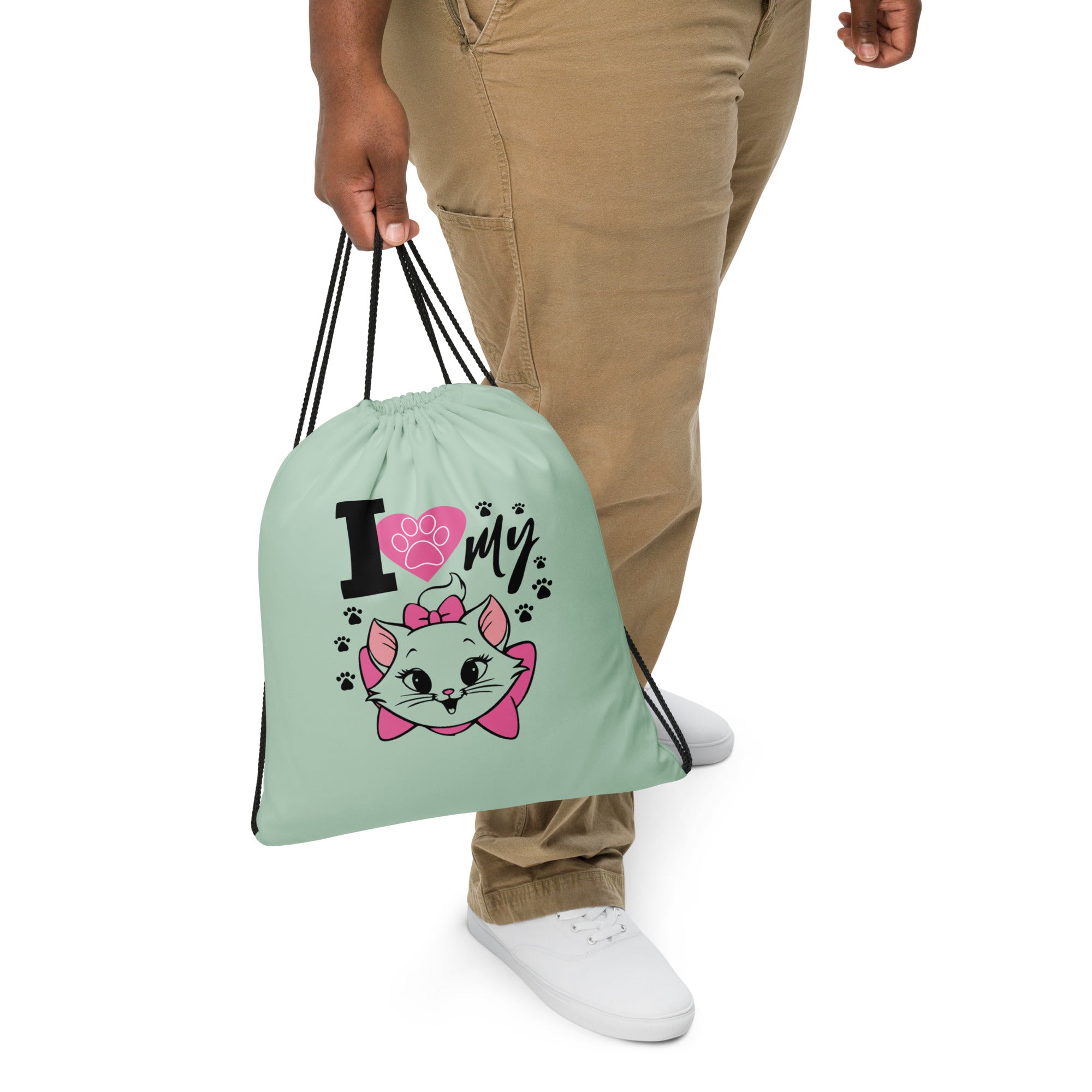 I LOVE MY CAT - Drawstring bag