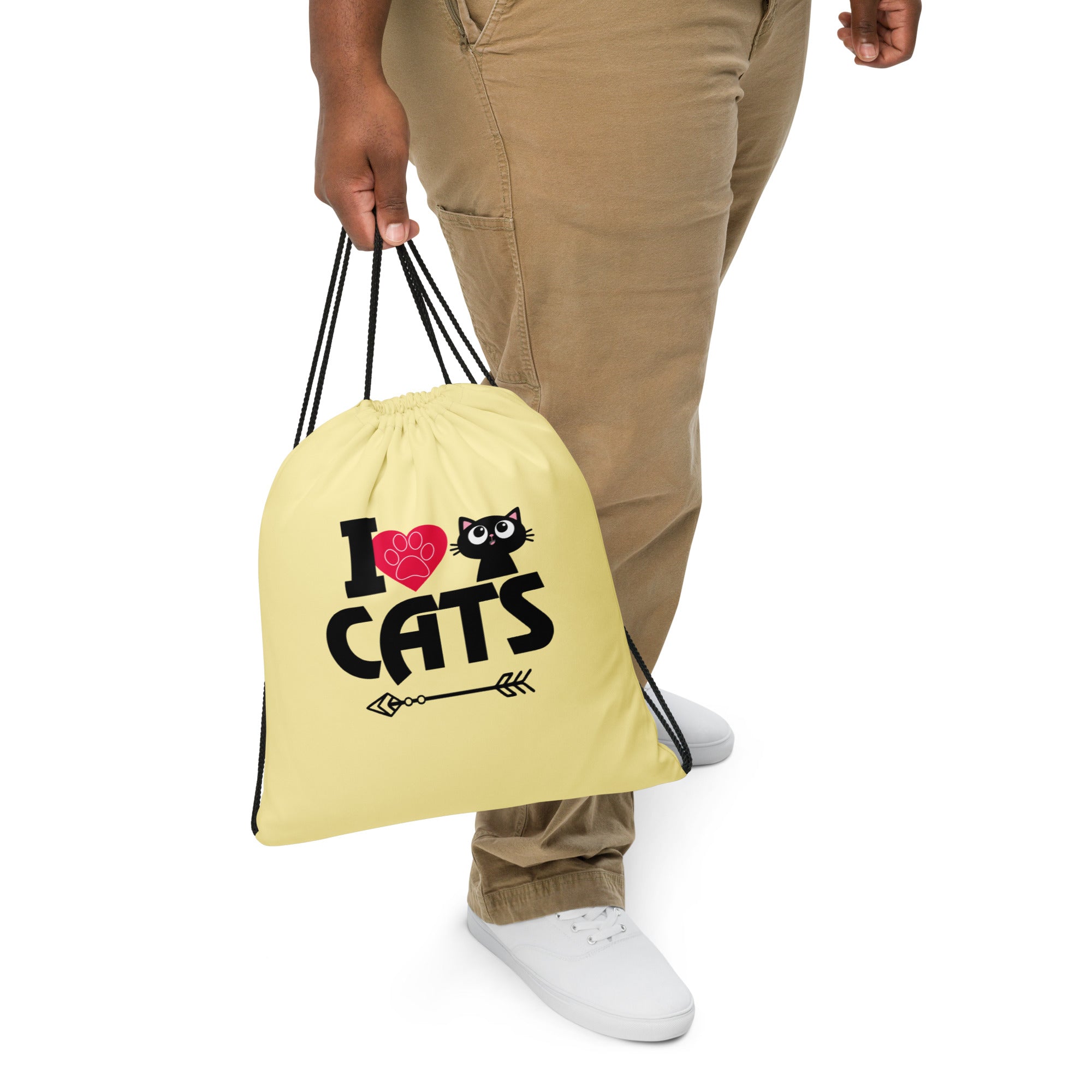 I LOVE CATS - Drawstring bag