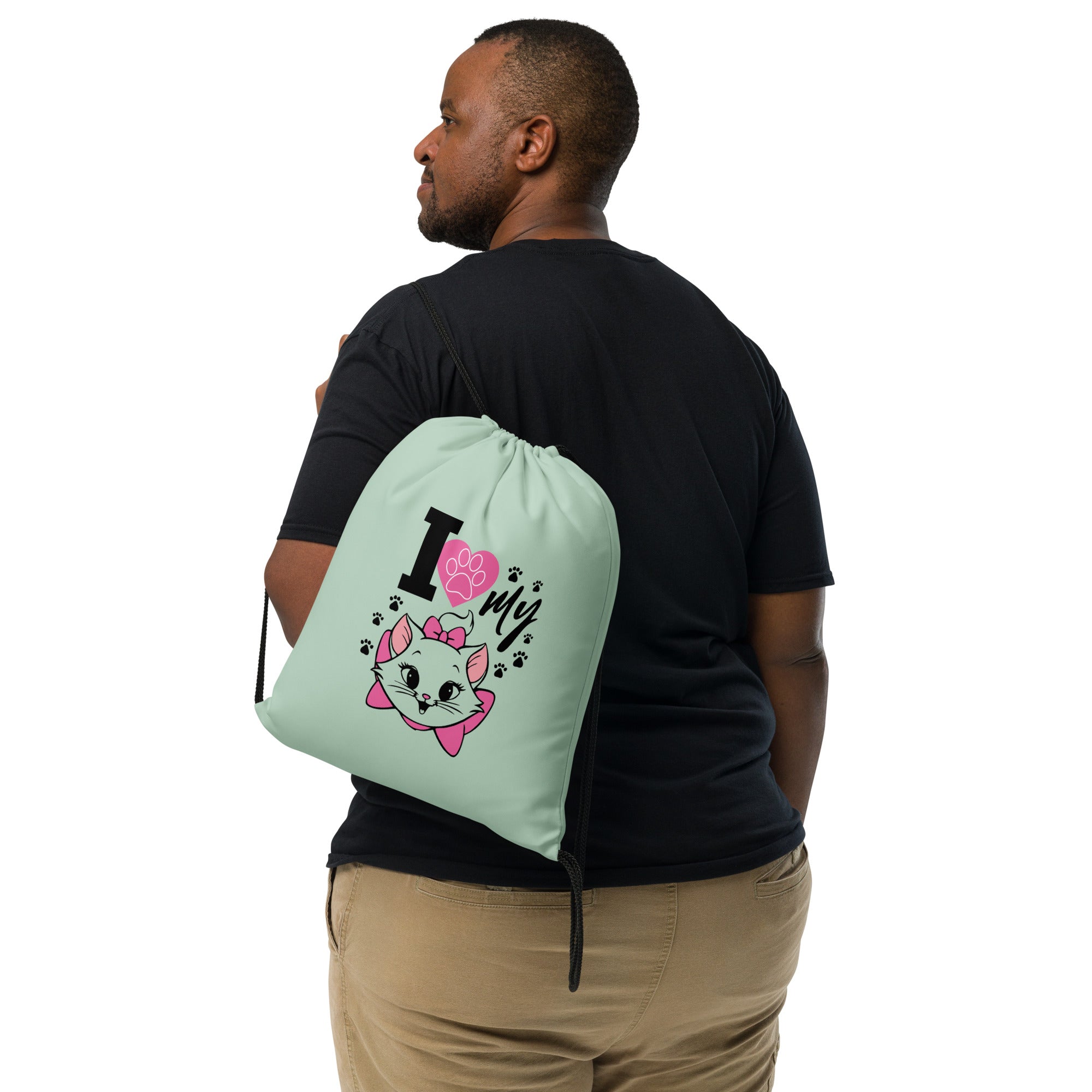 I LOVE MY CAT - Drawstring bag