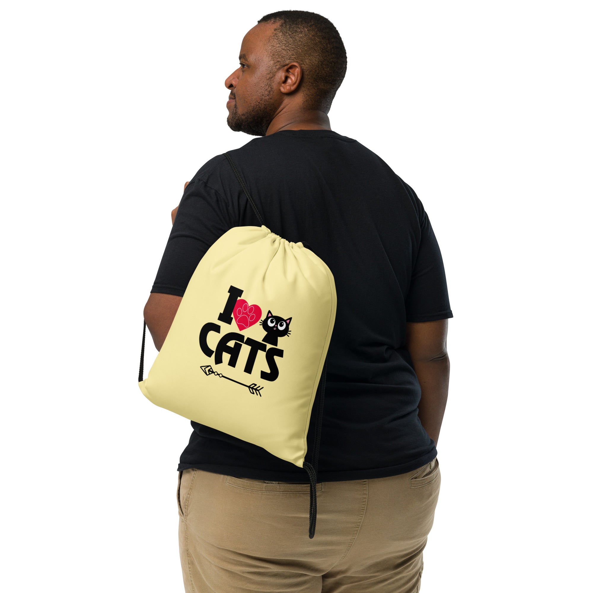 I LOVE CATS - Drawstring bag