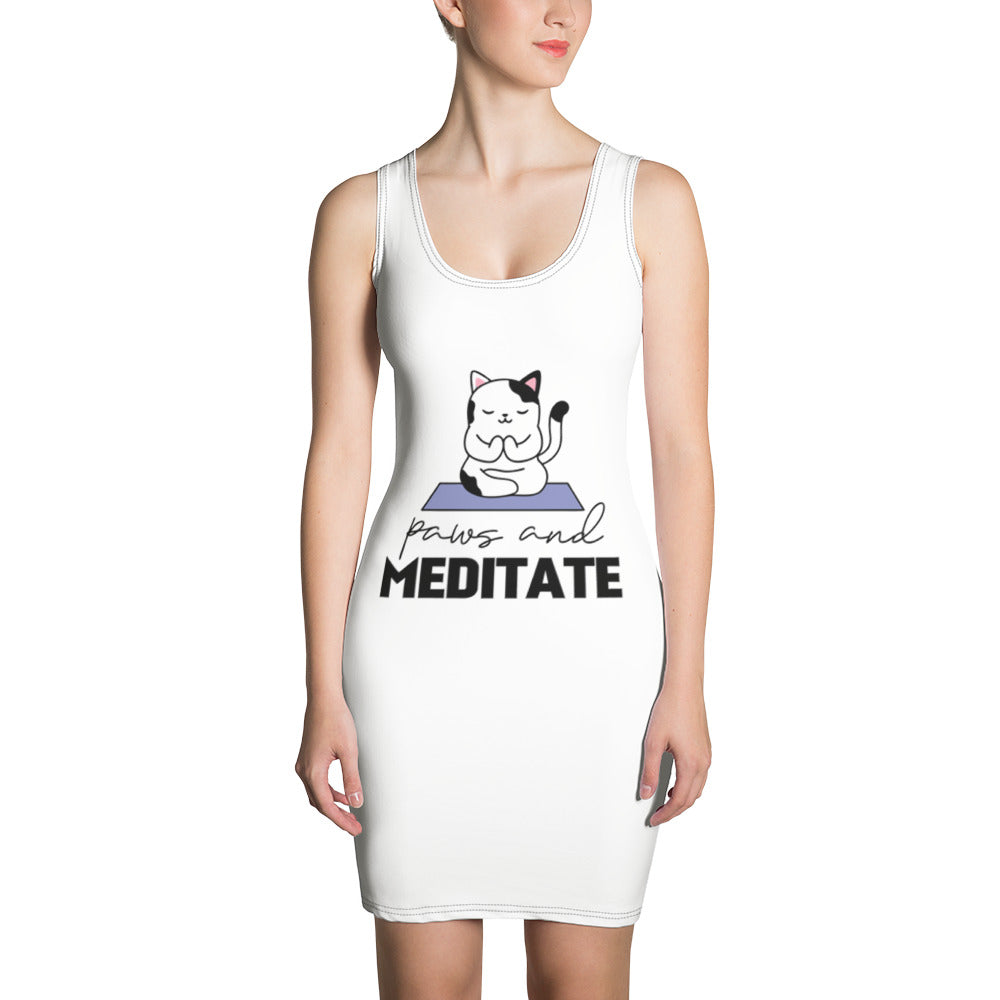 PAWS AND MEDITATE - Sublimation Cut & Sew Dress