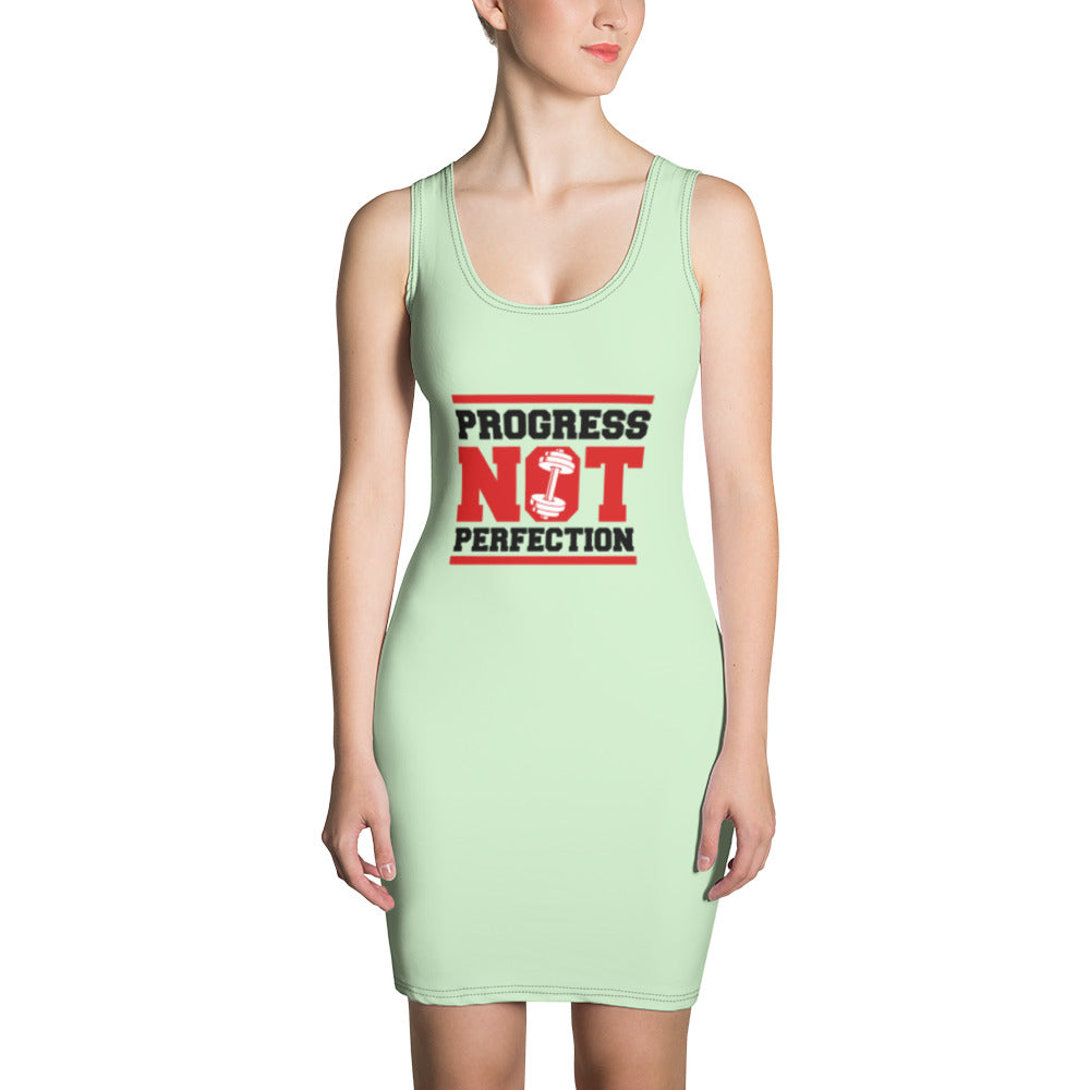 PROGRESS NOT PERFECTION - Sublimation Cut & Sew Dress