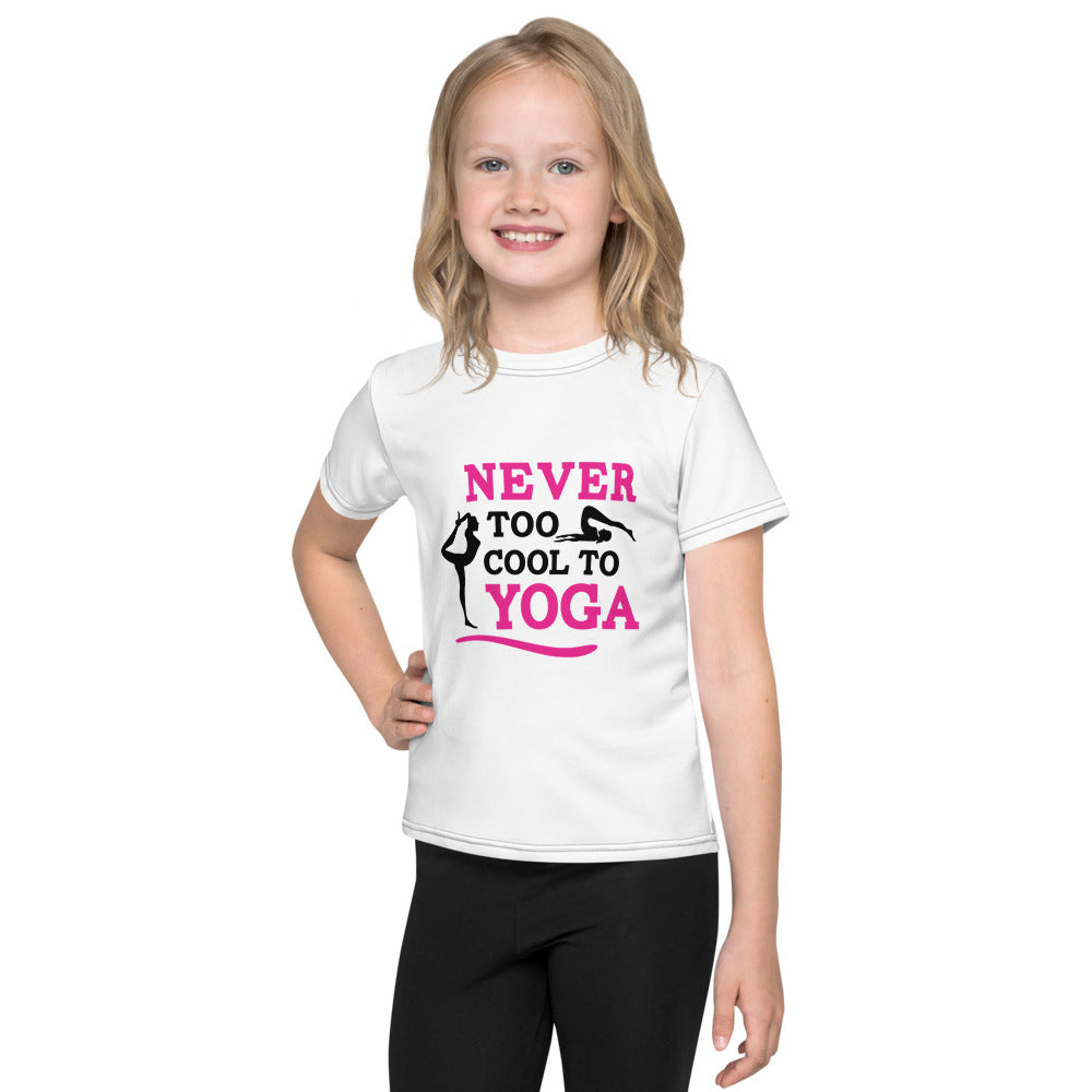 NEVER TOO COOL TO YOGA - Kids crew neck t-shirt