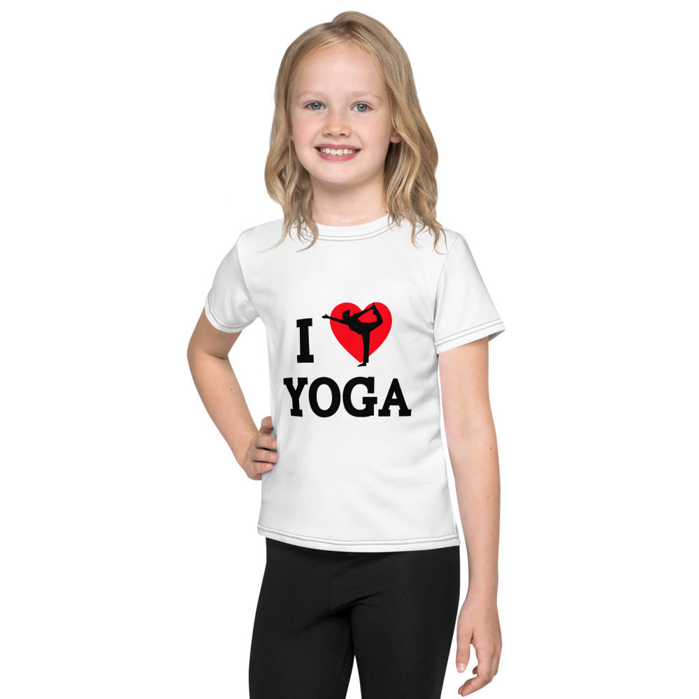 I LOVE YOGA - Kids crew neck t-shirt