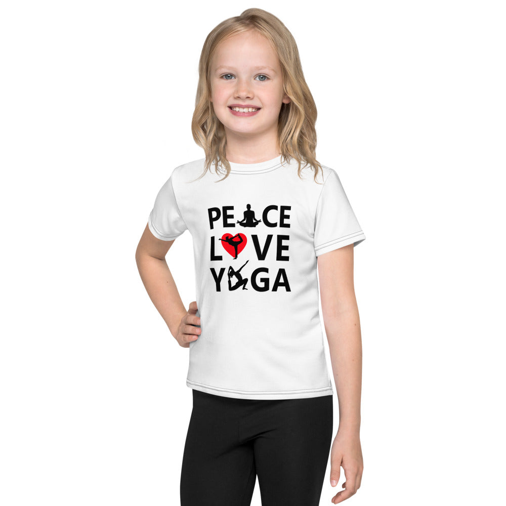 PEACE LOVE YOGA - Kids crew neck t-shirt