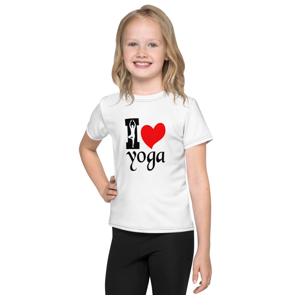 I LOVE YOGA - Kids crew neck t-shirt