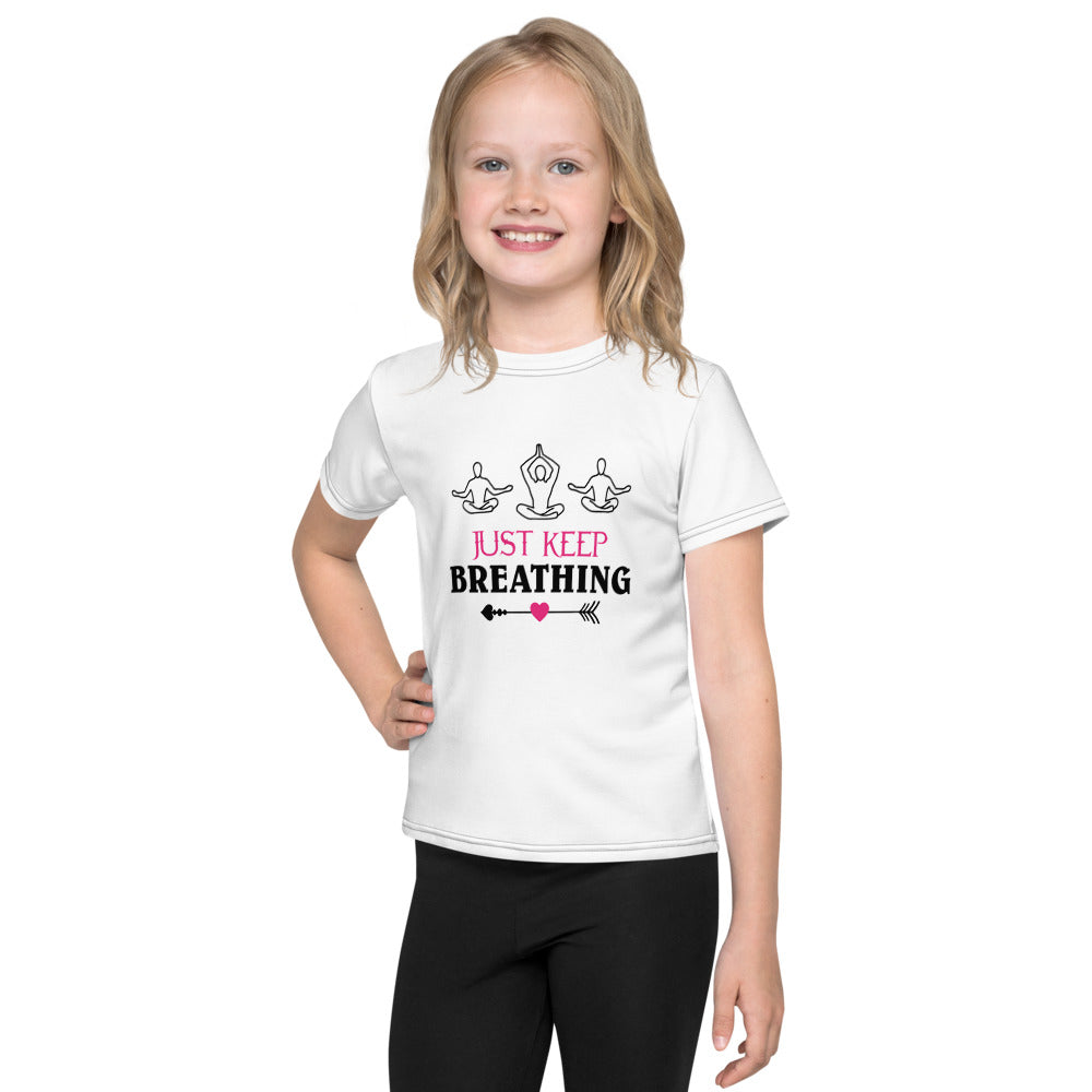 JUST KEEP BREATHING - Kids crew neck t-shirt