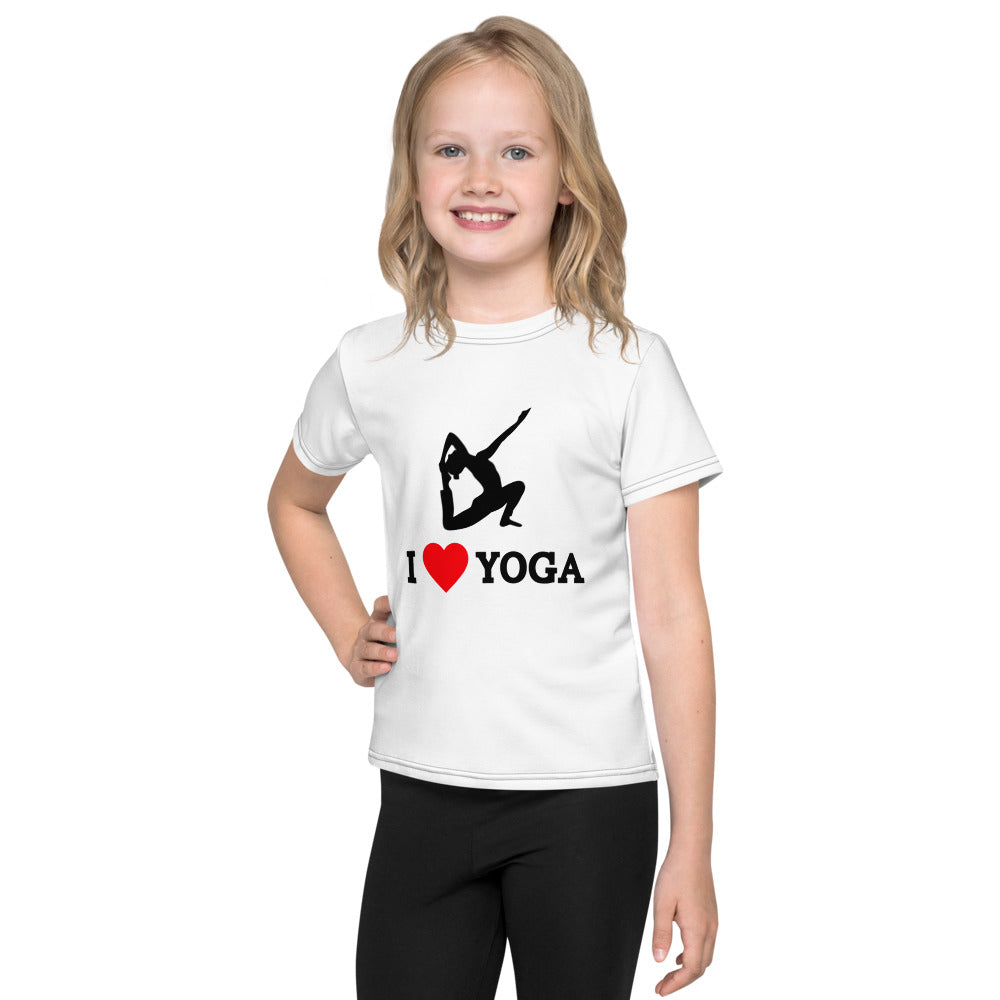 I LOVE YOGA - Kids crew neck t-shirt