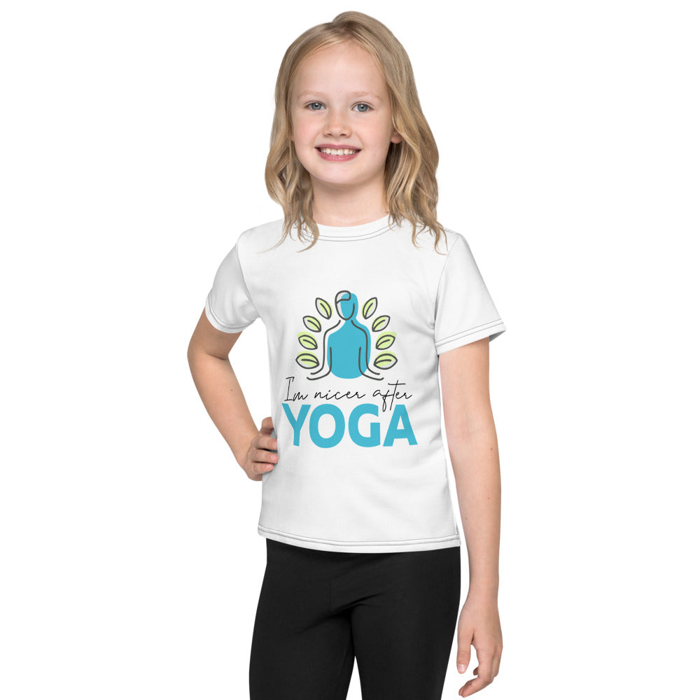 I'M NICER AFTER YOGA - Kids crew neck t-shirt