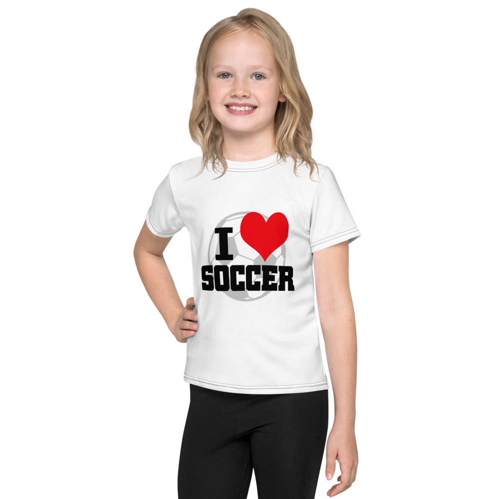 I LOVE SOCCER - Kids crew neck t-shirt