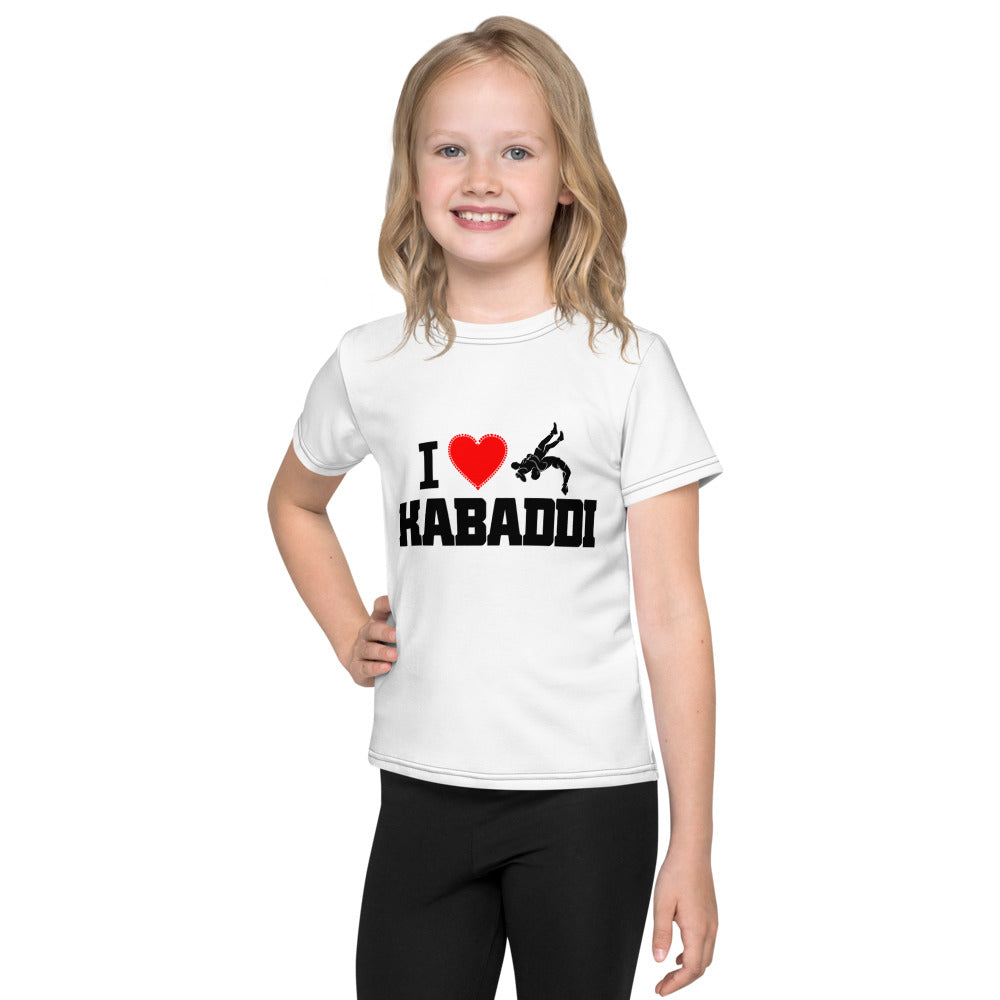 I LOVE KABADDI - Kids crew neck t-shirt