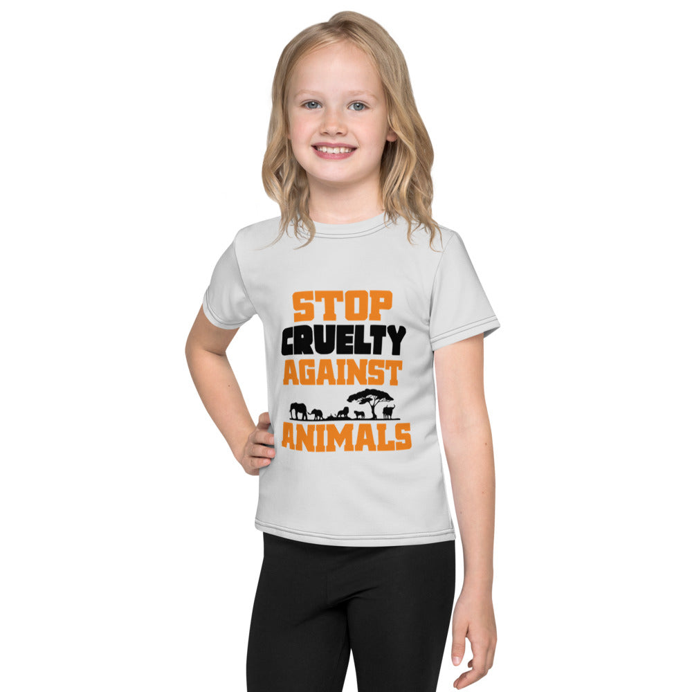 STOP CRUELTY AGAINST ANIMALS - Kids crew neck t-shirt