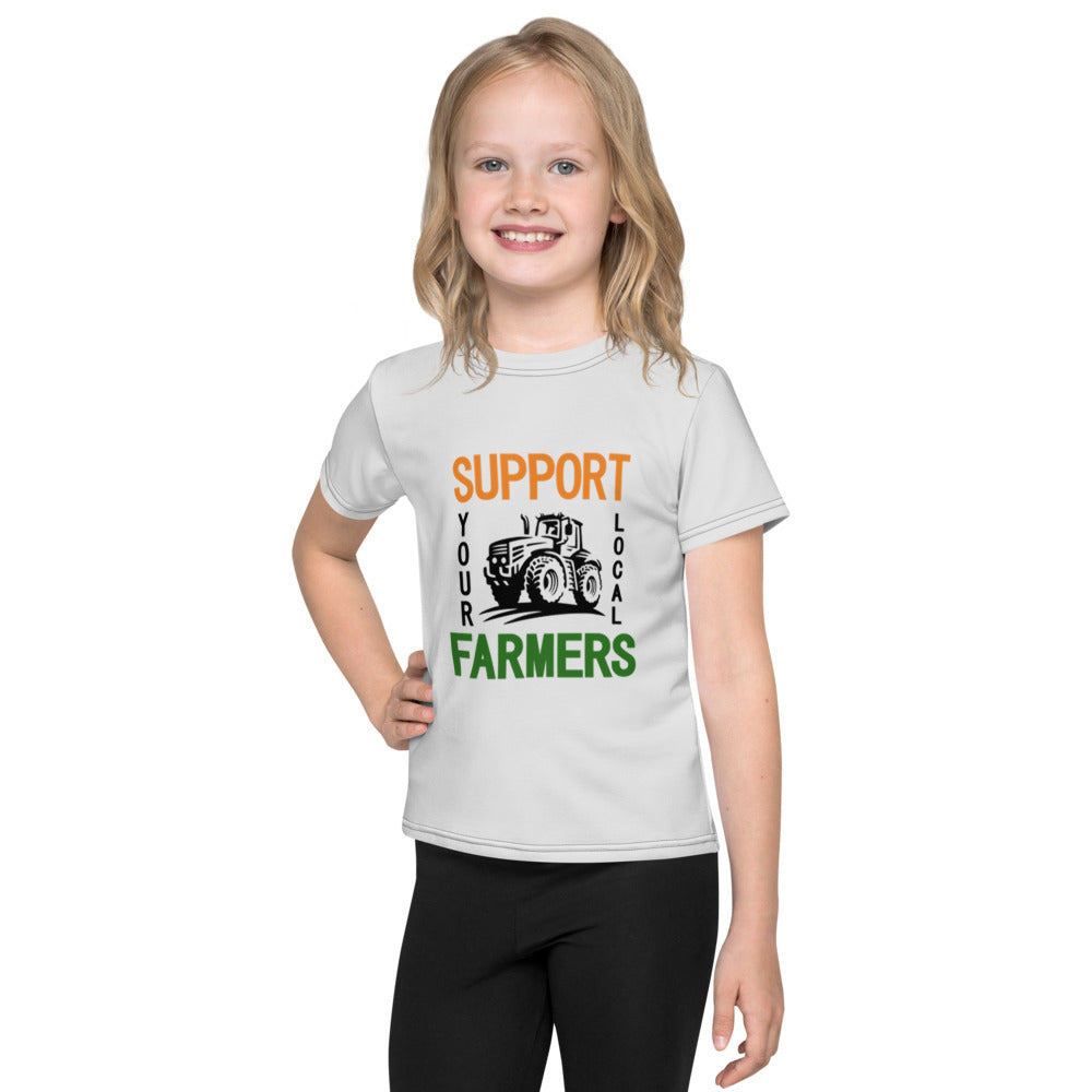 SUPPORT YOUR LOCAL FARMERS - Kids crew neck t-shirt