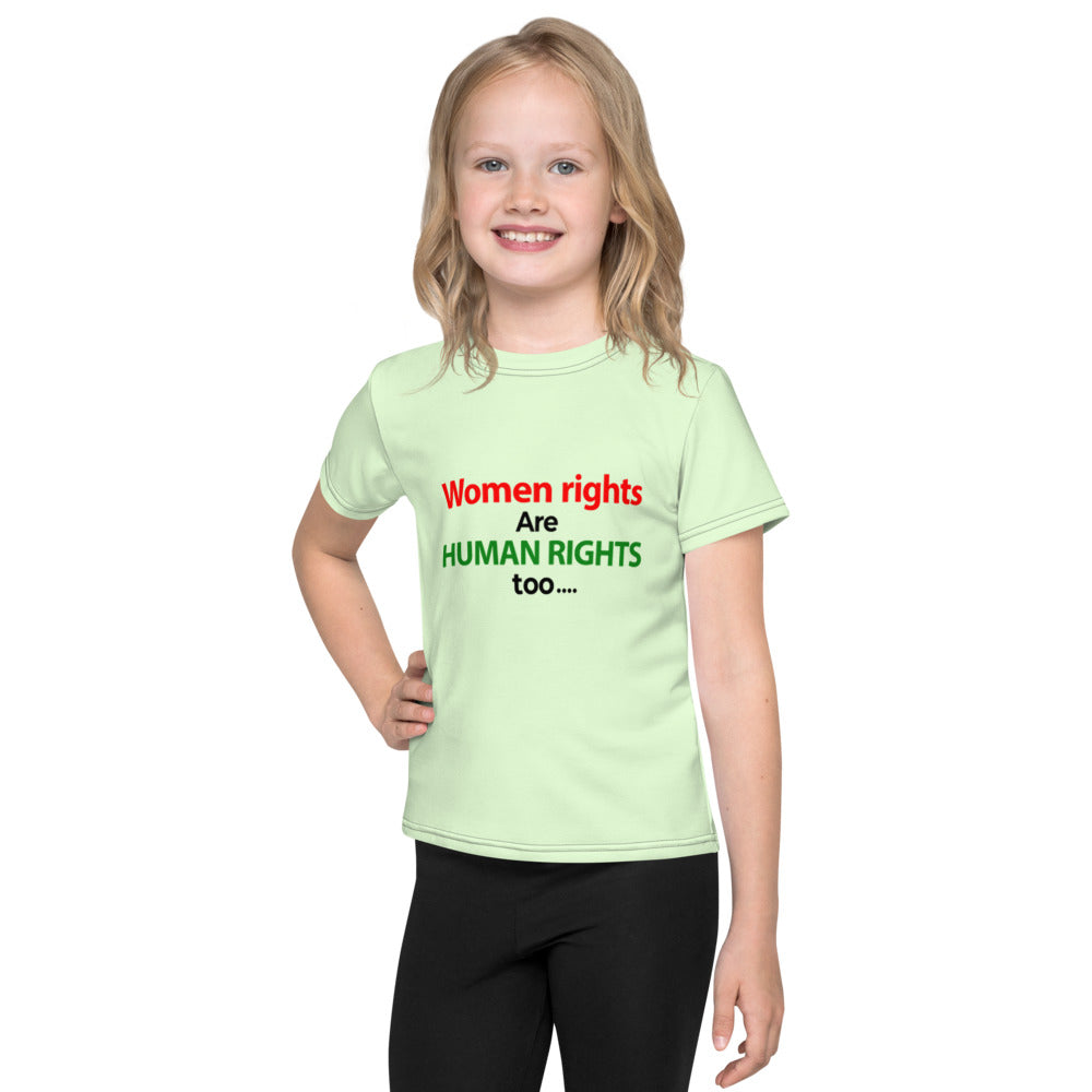 WOMEN RIGHTS ARE HUMAN RIGHTS TOO - Kids crew neck t-shirt