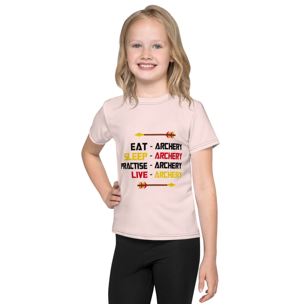 EAT-ARCHERY... - Kids crew neck t-shirt