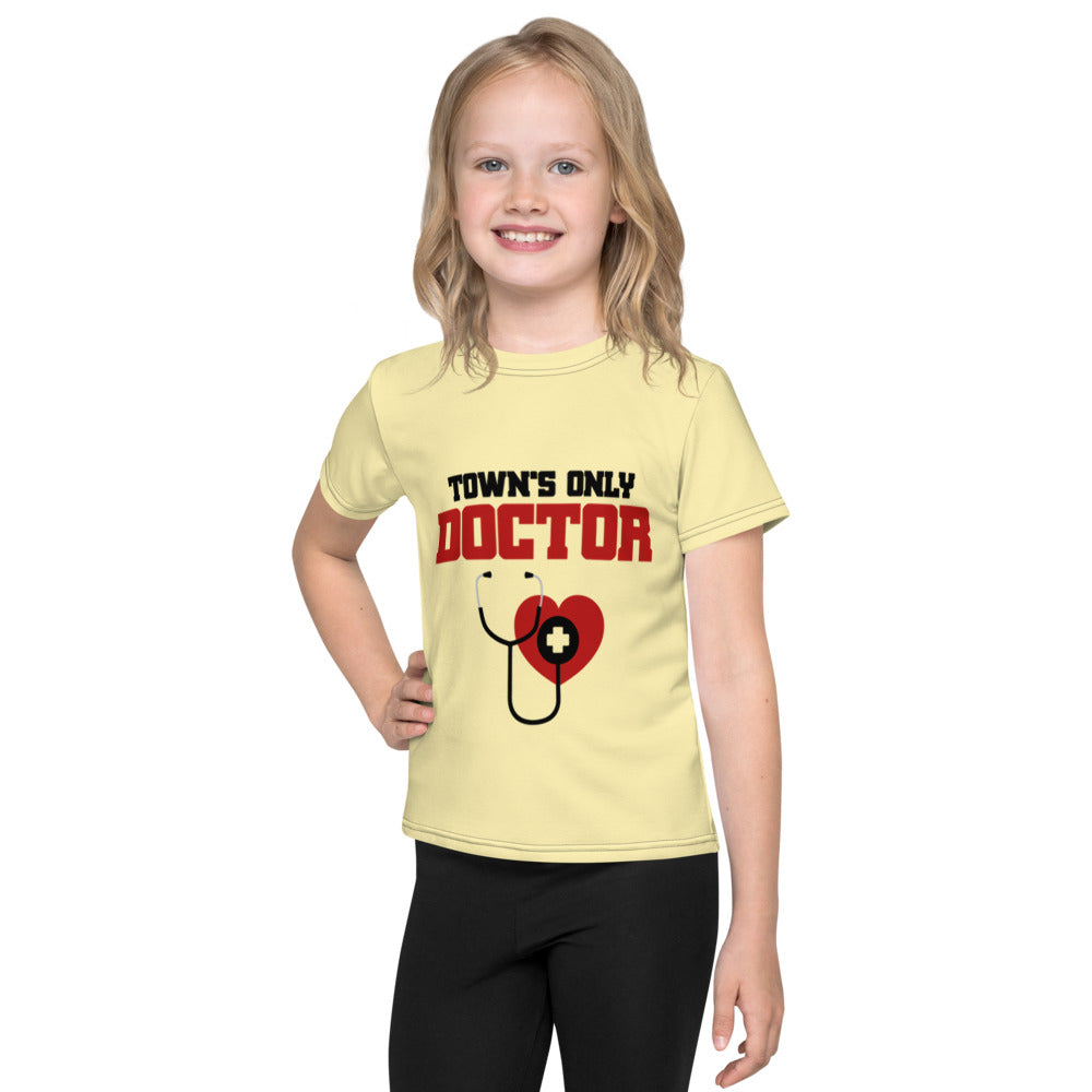 TOWN'S ONLY DOCTOR - Kids crew neck t-shirt