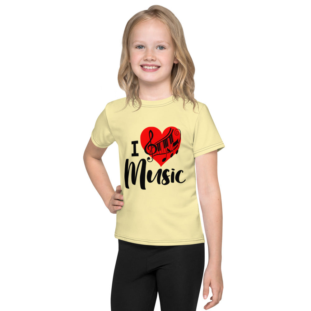 I LOVE MUSIC - Kids crew neck t-shirt