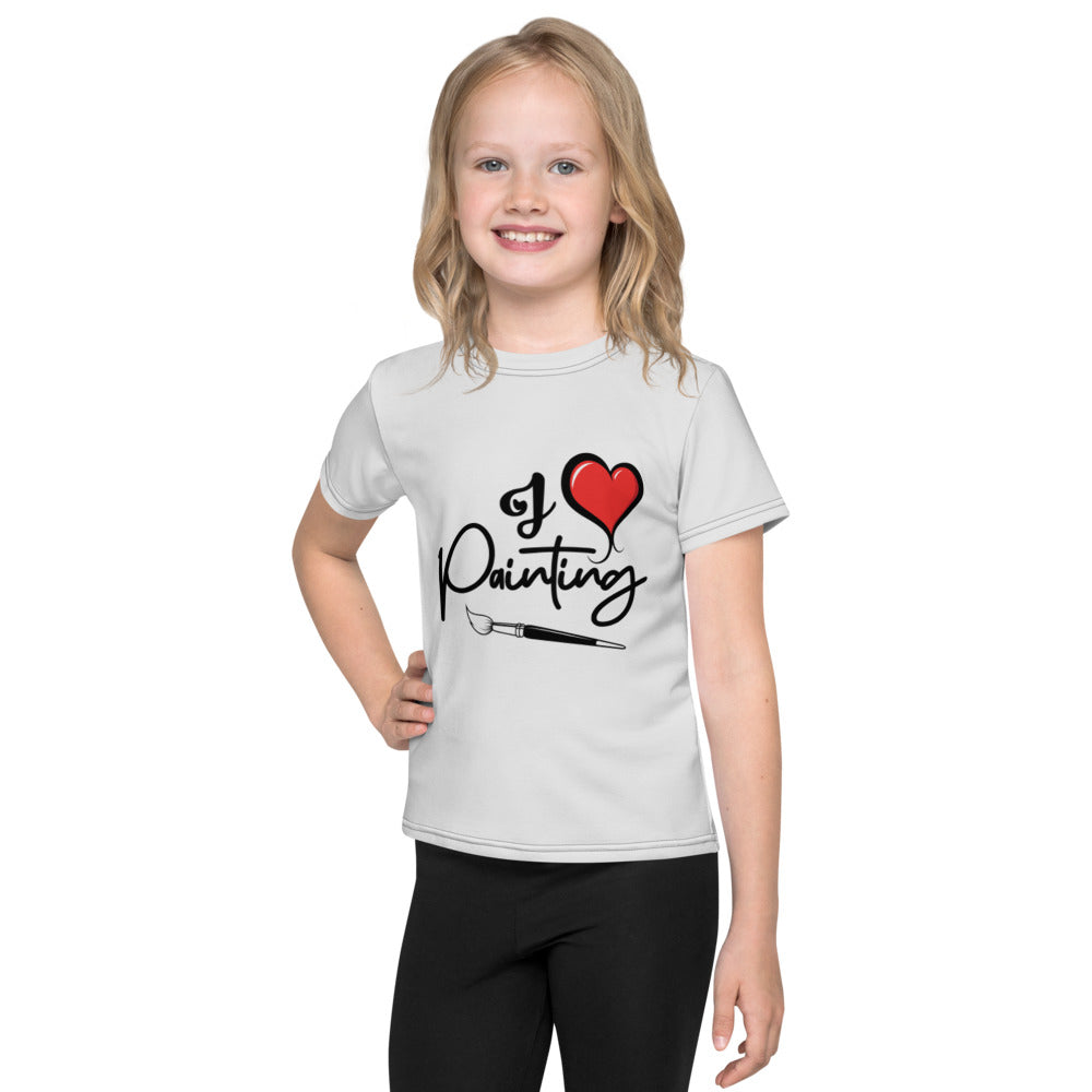 I LOVE PAINTING - Kids crew neck t-shirt