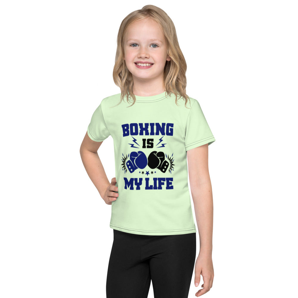 BOXING IS MY LIFE - Kids crew neck t-shirt