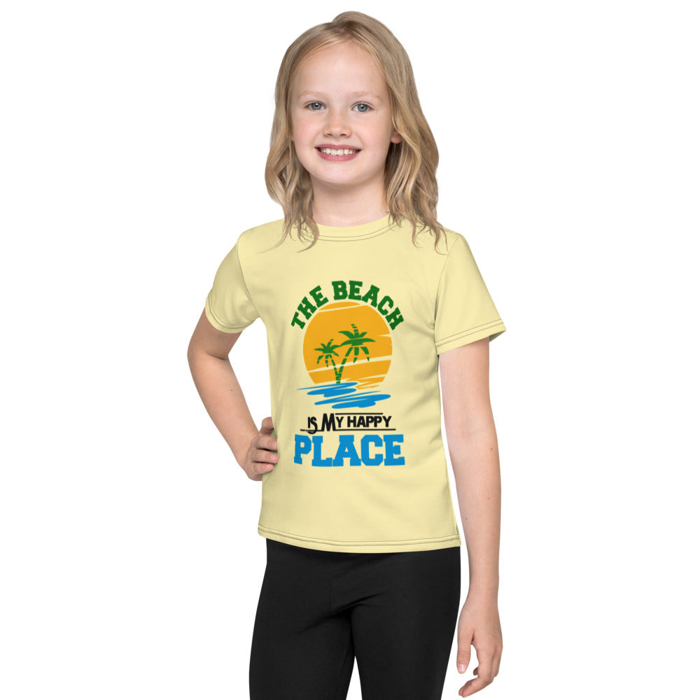 THE BEACH IS MY HAPPY PLACE - Kids crew neck t-shirt