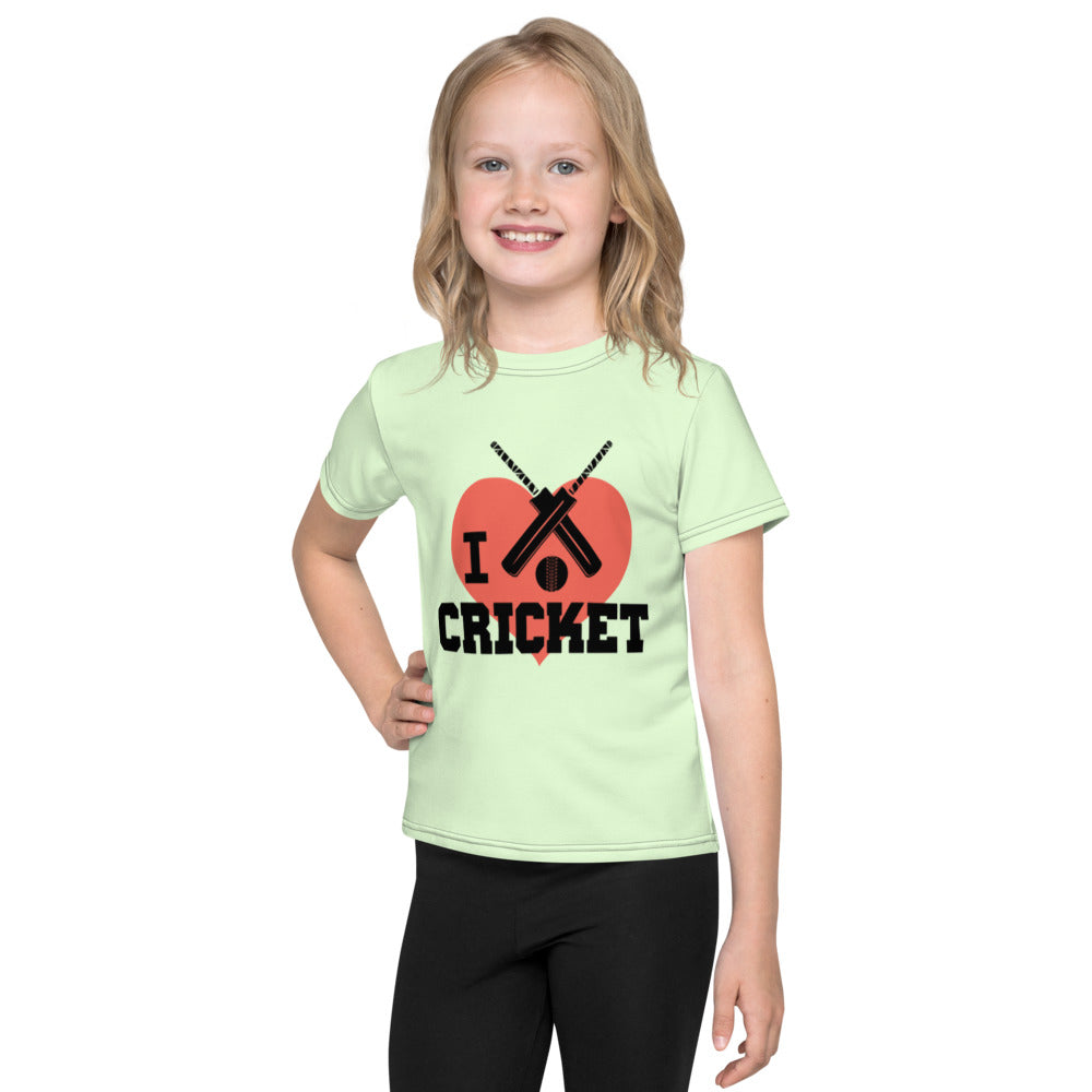 I LOVE CRICKET - Kids crew neck t-shirt